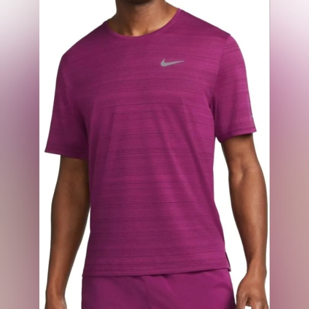 Nike Dri-FIT Miler Men's Running T-Shirt Sangria / Reflective Silver